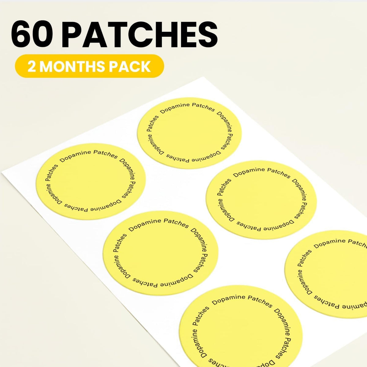 Adellina Dopamine Patches Extra Strength 60 Count: Mood Boost Patches for Daily Mental Wellness - Supports Dopamine & Serotonin Balance for Men Women, 2Months Pack