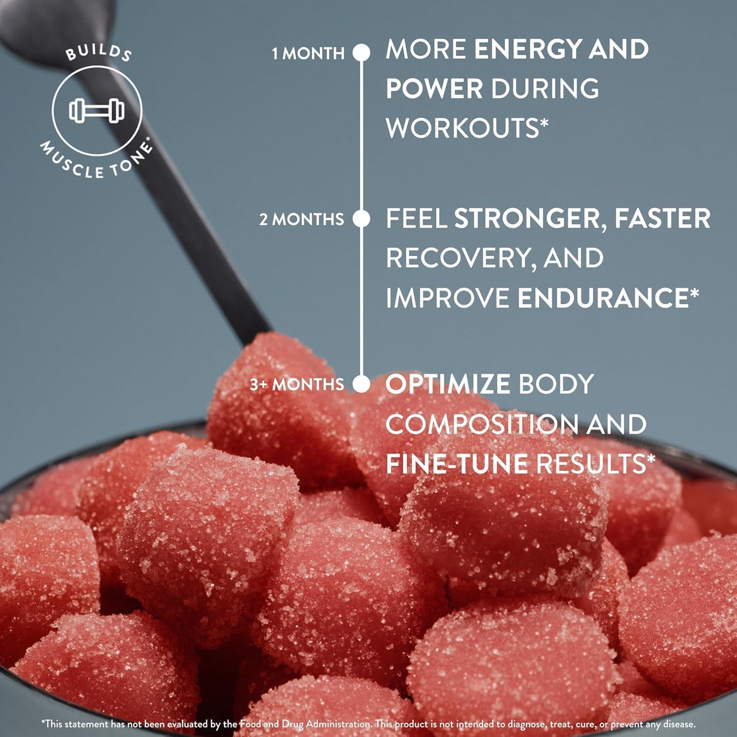 Arrae Tone Gummies – Creatine Monohydrate 5G for Women – Support Lean Muscle, Strength & Recovery – Hormone-Friendly Muscle Toning Supplement – Mixed Berry Flavor – 90 Count