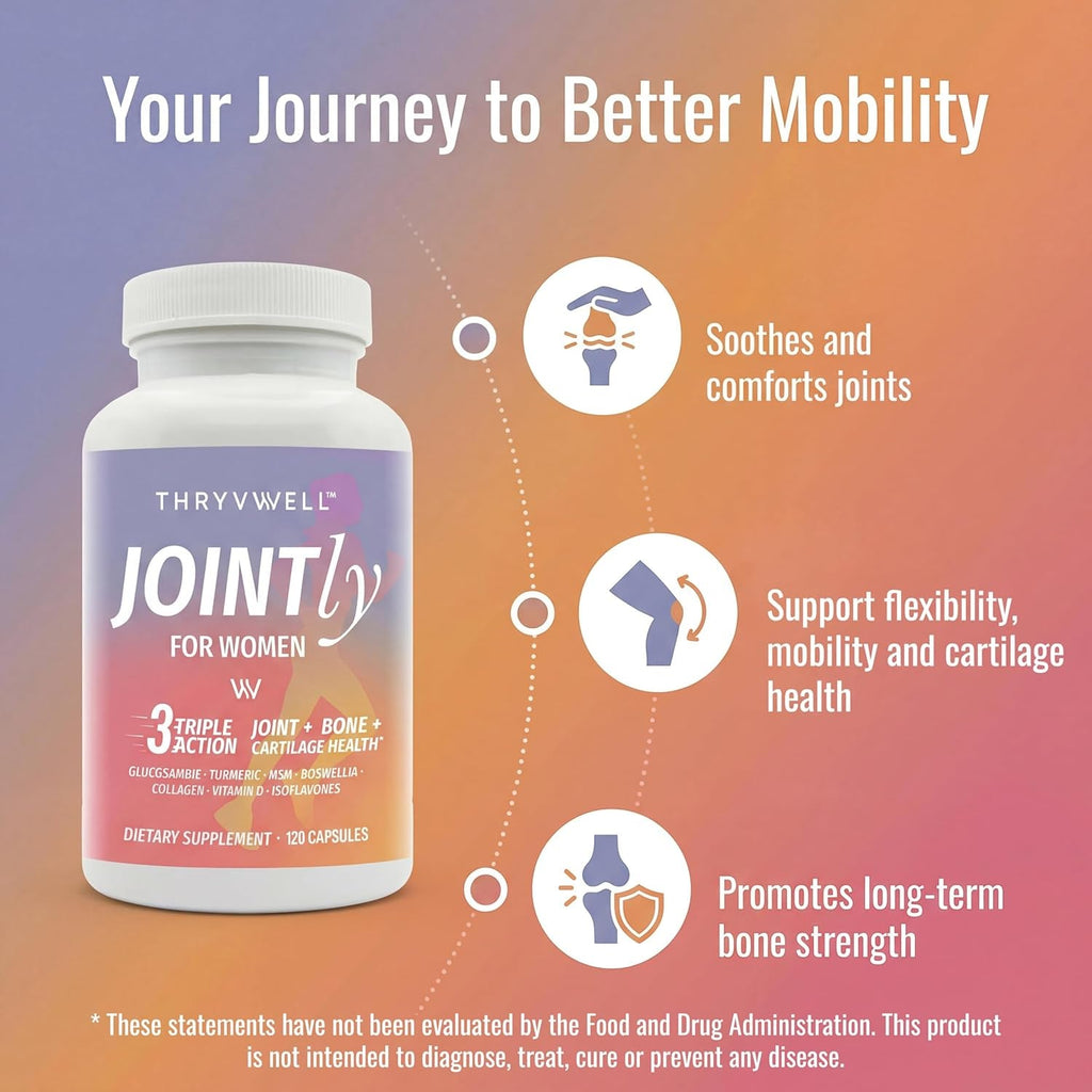 Joint Supplements for Women | 14-In-1 Joint Bone & Cartilage Support | Glucosamine Chondroitin MSM Turmeric Collagen Calcium | FSA Eligible | HSA Eligible | Lab Tested | 120 Capsules