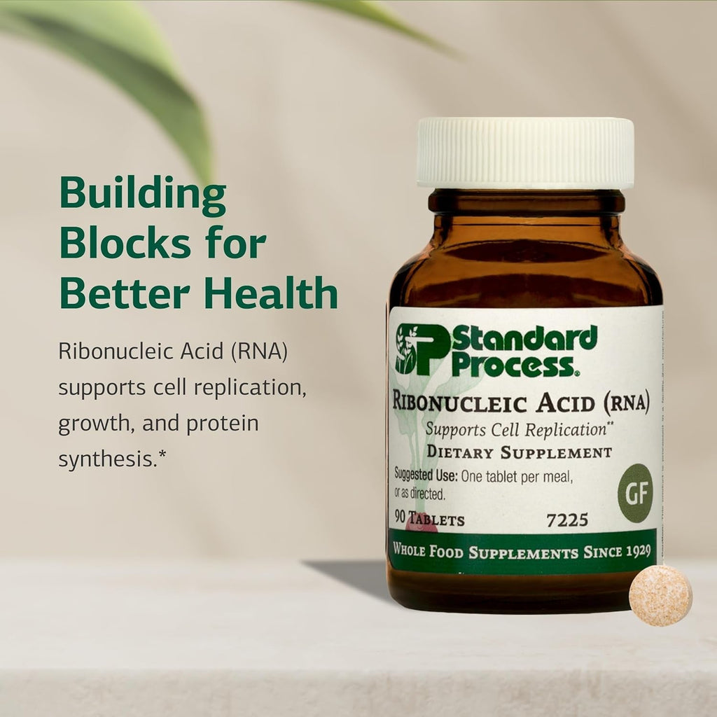 Standard Process Ribonucleic Acid RNA - Cell Development Support - Aids Protein Synthesis - Vegan, Gluten-Free, Non-Soy, & Non-Grain - 90 Tablets (90 Servings)