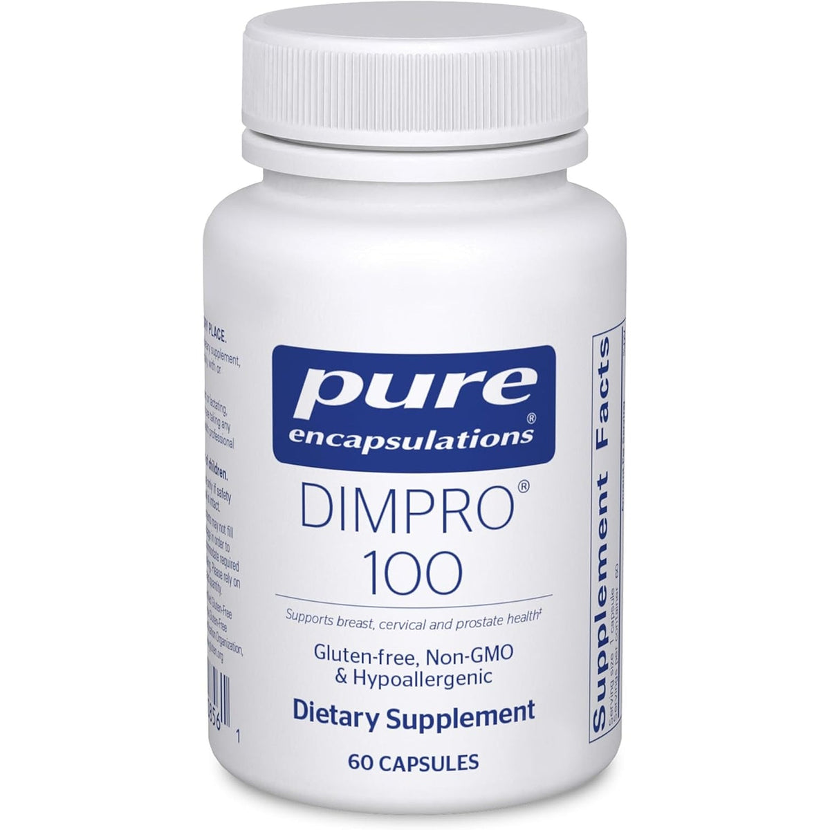 Pure Encapsulations DIMPRO 100 - Diindolylmethane Supplement - for Breast, Cervical & Prostate Health - Gluten Free & Vegan - 60 Capsules