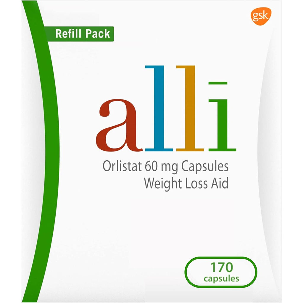 Alli Diet Weight Loss Supplement Pills, Orlistat 60Mg Capsules, 170 Count