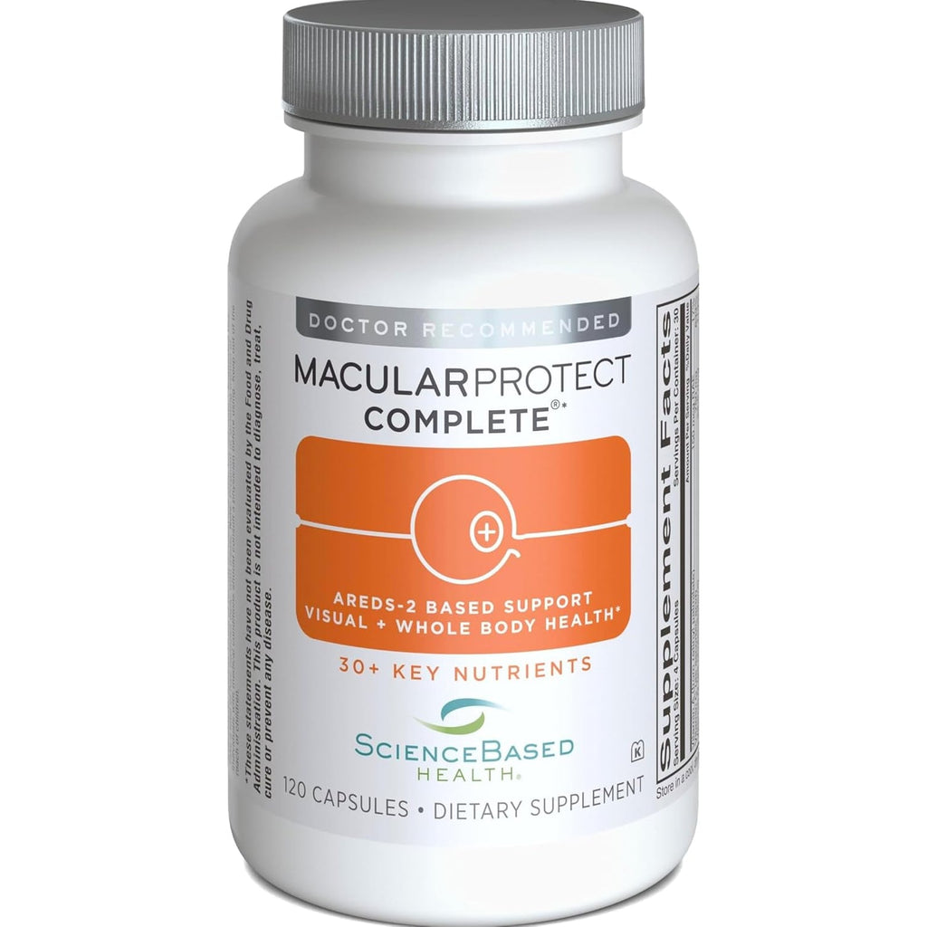 Sciencebased Health Macularprotect Complete – AREDS 2 Eye Health Supplement & Daily Multivitamin – 30+ Nutrients with Lutein & Zeaxanthin – Supports Vision & Whole Body Health – 120 Capsules