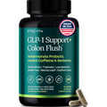 GLP-1 Support + Colon Cleanse – Weight Loss, Gut Health & Energy – Appetite Suppressant & Fat Burner – Berberine, Akkermansia Probiotic, Yerba Mate, Psyllium Husk, Senna Leaf – Women & Men, 60Capsules