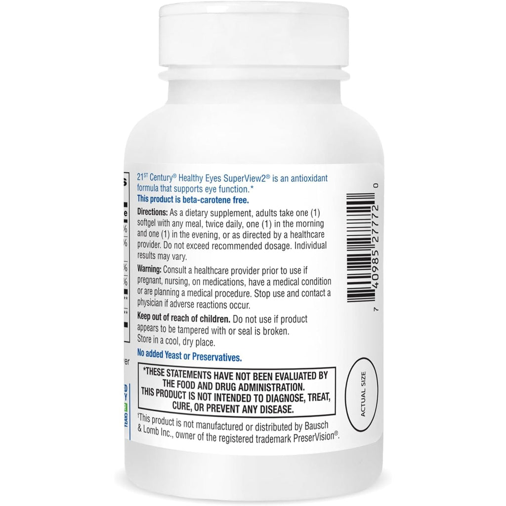 21St Century Healthy Eyes Superview 2 Softgels, 120 Count