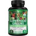 Potent Garden Organic Superfood Greens, Fruit and Veggies Supplement Rich in Vitamins & Antioxidants with Alfalfa, Beet Root & Tart Cherry to Boost Energy, Immunity & Gut Health, Greens Tablets 60 Ct