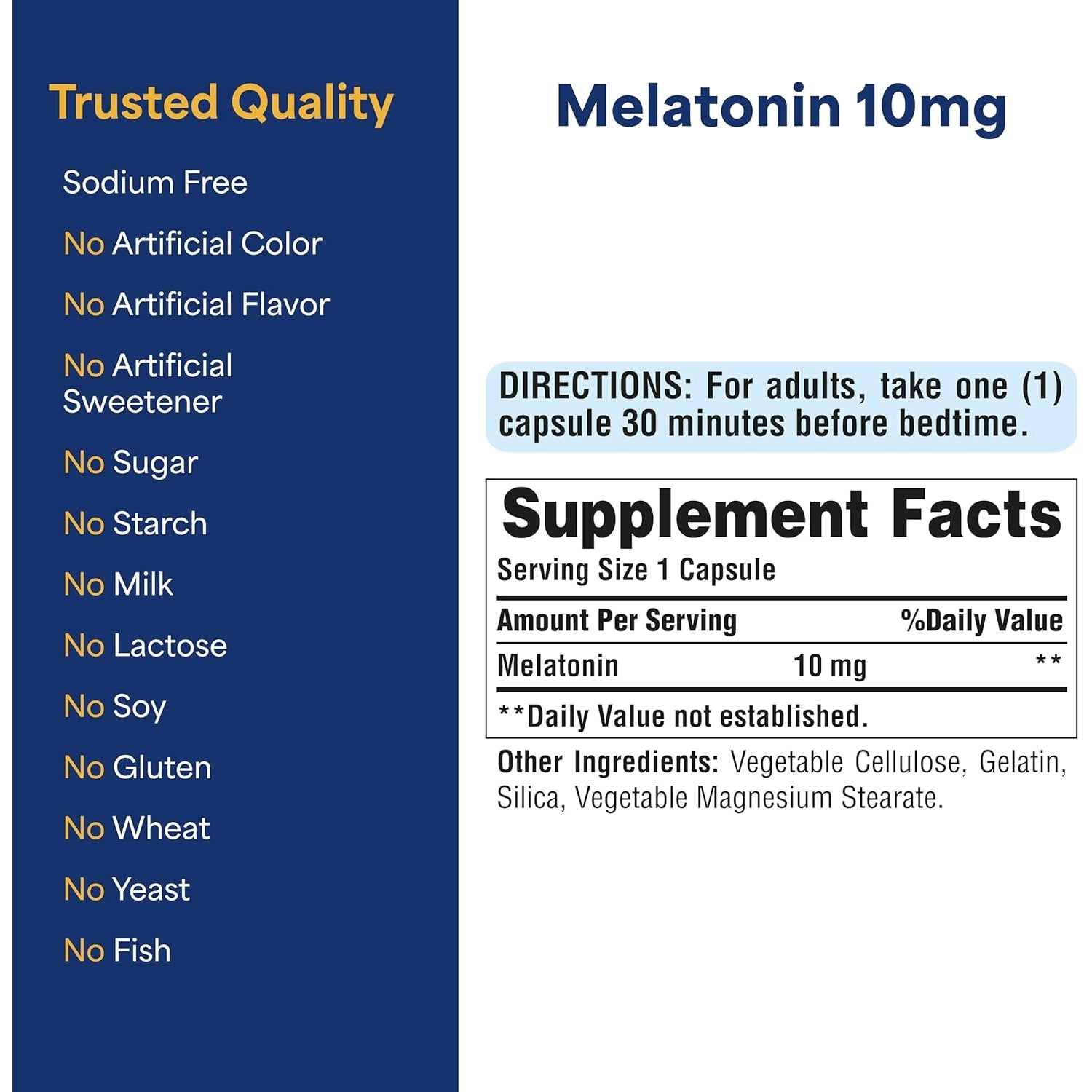Puritan'S Pride Premium Super Strength Melatonin 10Mg Sleep Aid, Dietary Supplement for Sound, Restful, and Longer Sleep Support, 2 Month Supply, 60 Rapid Release Capsules