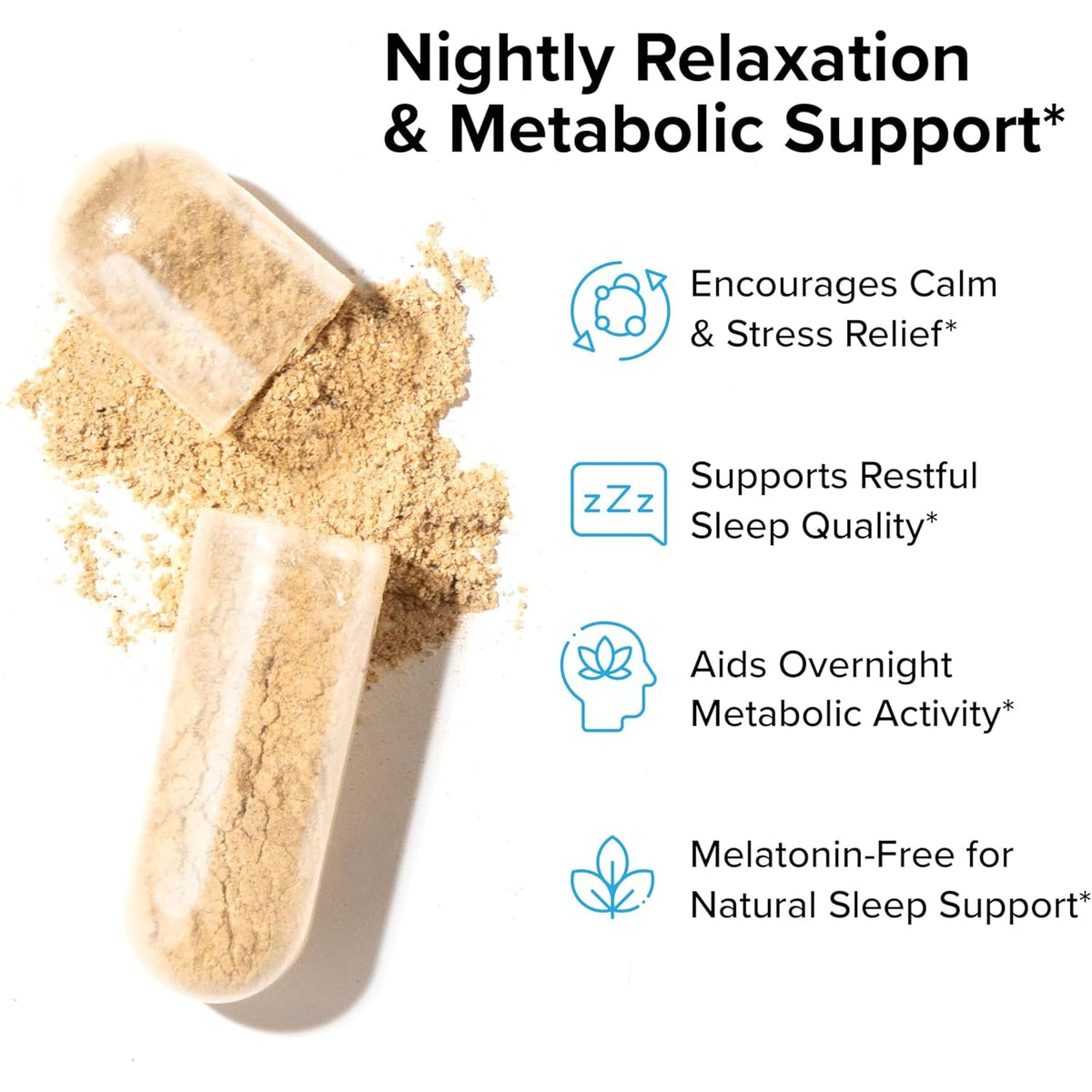Night Shred Black Melatonin-Free - Night Time Fat Burner, Weight Loss, and Natural Sleep Support - GABA Complex with Ashwagandha, CLA, Grains of Paradise - Thermogenic Fat Burner - 90 Vegan Capsules