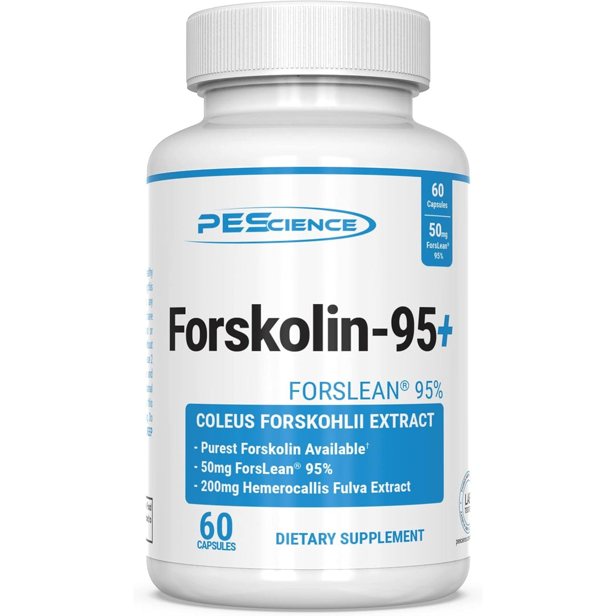Pescience Forskolin-95+ Capsules, 95% Pure Forskolin from Coleus Forskohlii Extract with Hemerocallis Fulva Extract, Patented Forslean, 50Mg, 60 Count