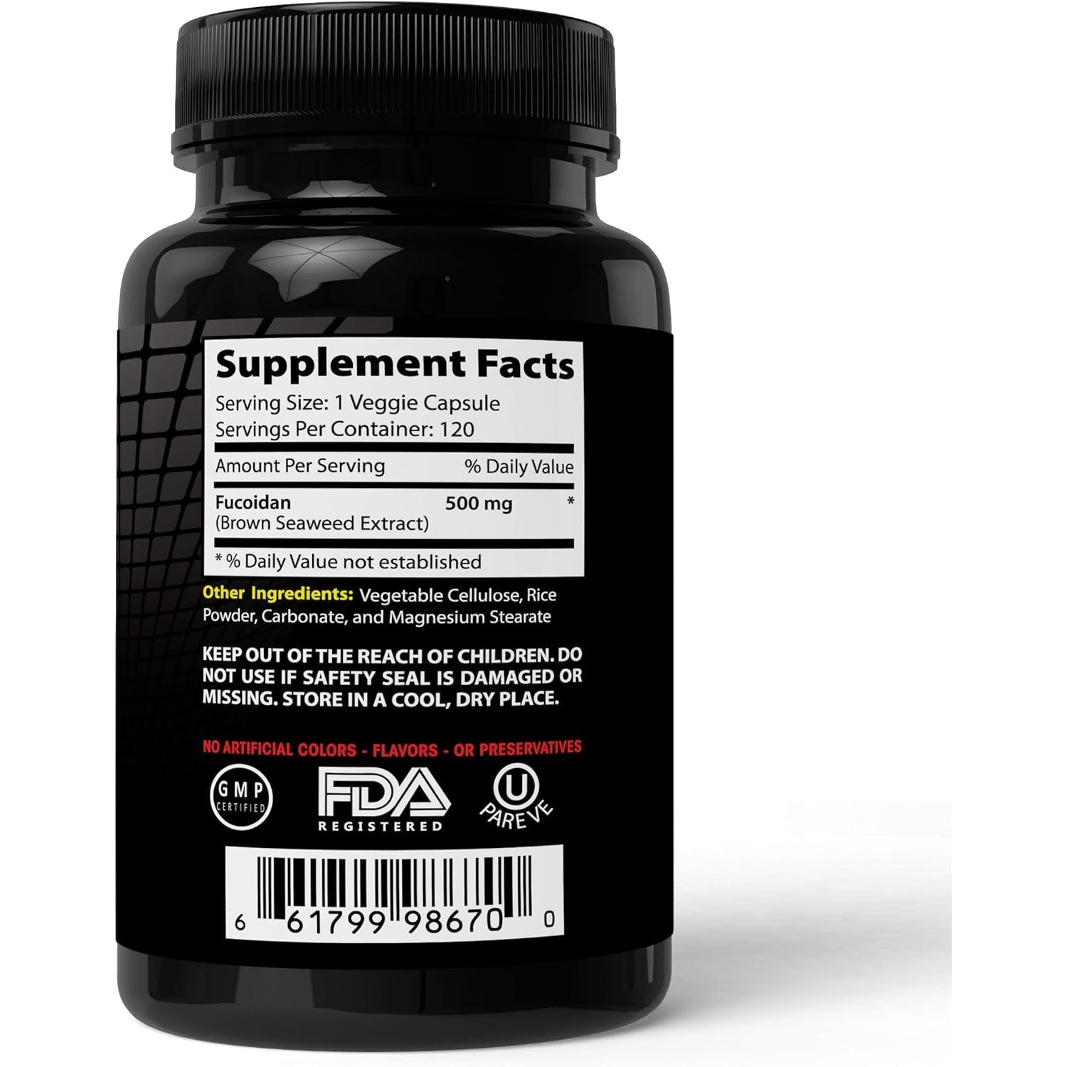 Fucoidan Pure-Brown Seaweed Extract Laminaria Japonica Cell Immunity (120 Capsules)
