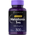 Carlyle Melatonin 1 Mg | 300 Low Dose Tablets | Drug Free Aid | Vegetarian, Non-Gmo, Gluten Free