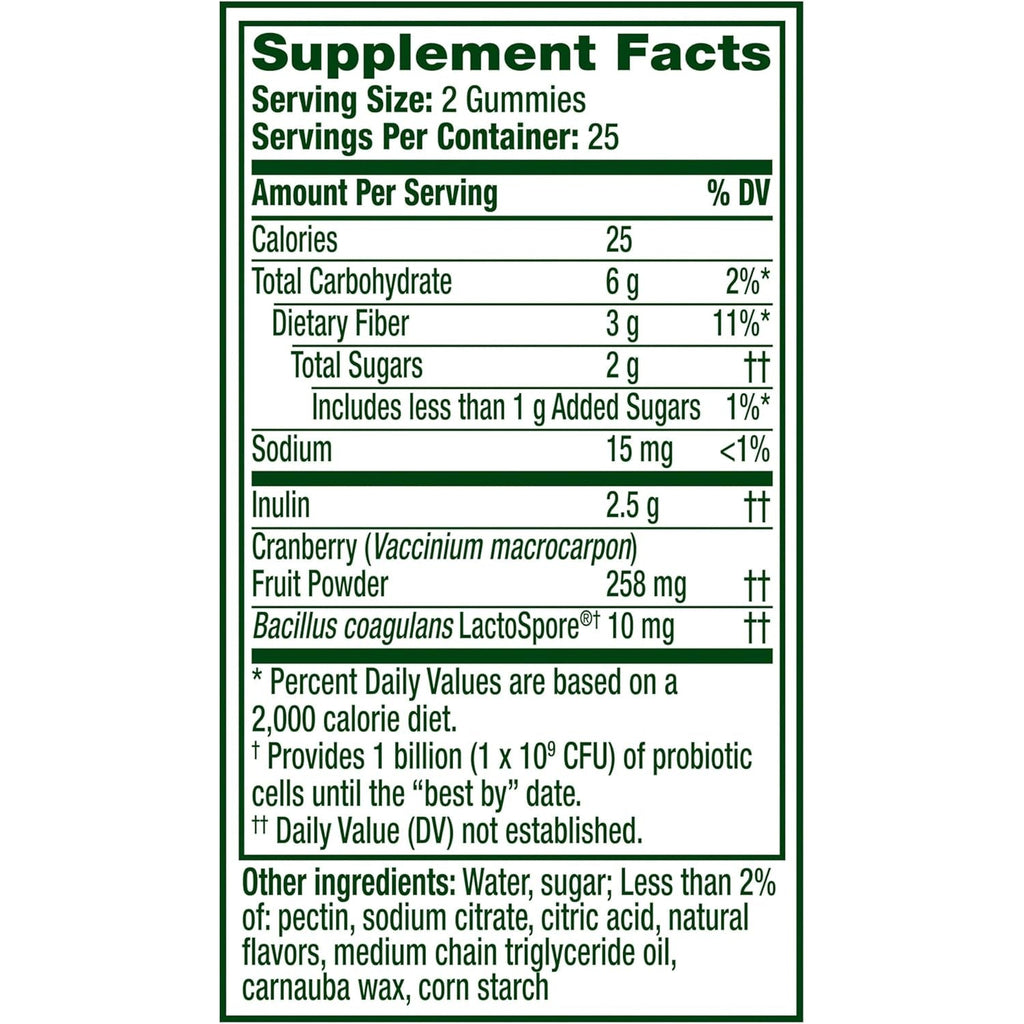 Align Probiotic, Women'S Dualbiotic, Womens Probiotic Gummies, Prebiotics and Probiotics for Women, with Cranberry for Urinary Tract Health*, Cranberry Flavor, 50 Gummies
