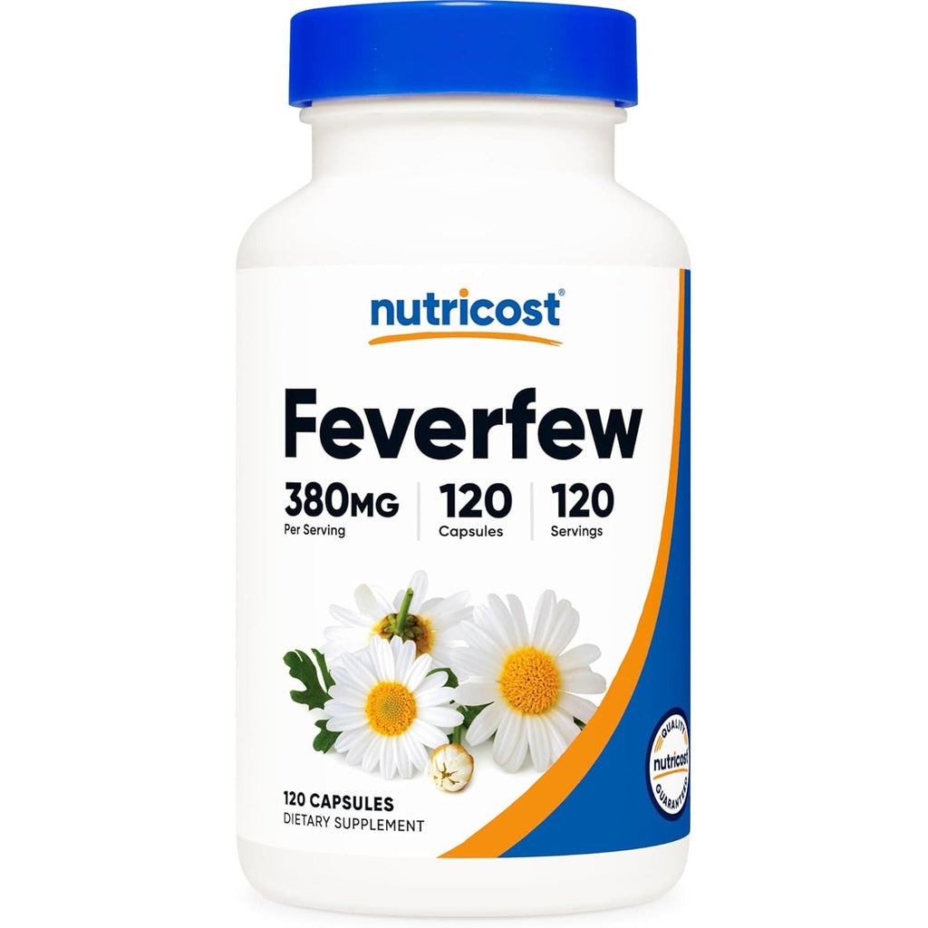 Nutricost Feverfew Capsules 380Mg, 120 Capsules, Vegetarian Friendly, Non-Gmo & Gluten Free