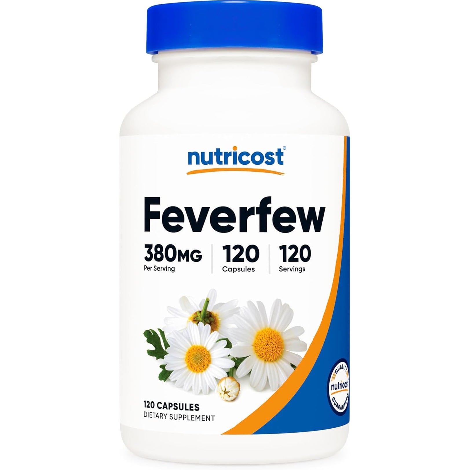 Nutricost Feverfew Capsules 380Mg, 120 Capsules, Vegetarian Friendly, Non-Gmo & Gluten Free