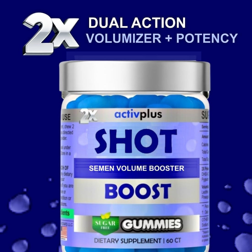 Semen Volume Booster Maximizer 2X Load - Male Fertility - Pineapple & Blueberry Sugar Free 60 Gummies