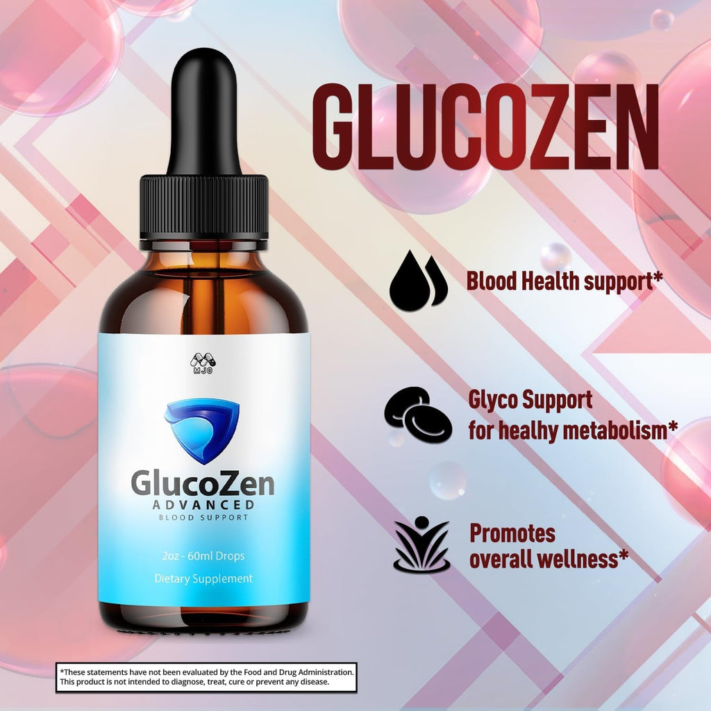 Glucozen Drops, Official Gluco Zen Blood Support with All Natural Ingredients, Advanced Glucozen Drops Health & Wellness Support Supplement Formula with Maximum Strength Multivitamins (30 Servings)