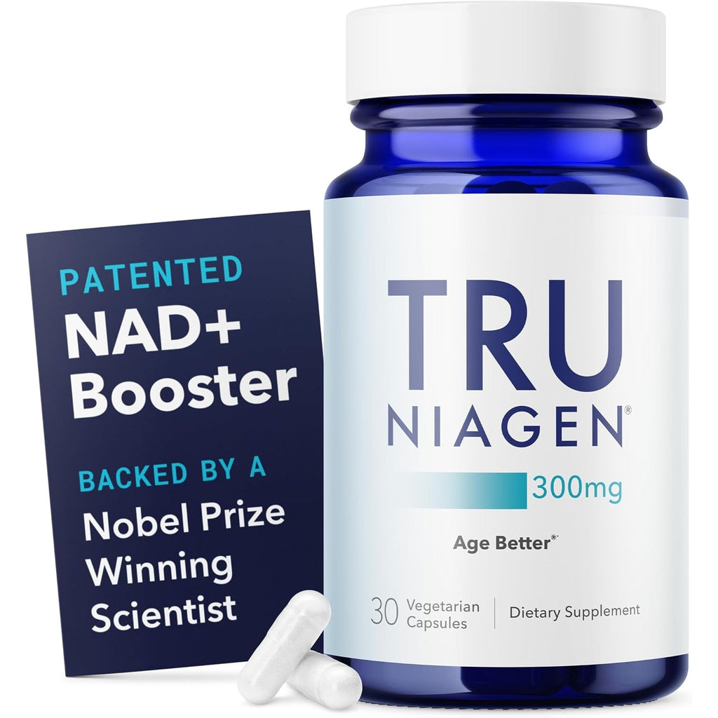 TRU NIAGEN Patented NAD Supplement for Brain Function, anti Aging & Cell Regeneration, 300Mg Niagen, 30 Servings | Supports Cellular Energy, Muscle | Nicotinamide Riboside (NR) Take 1 Daily | 1 Bottle