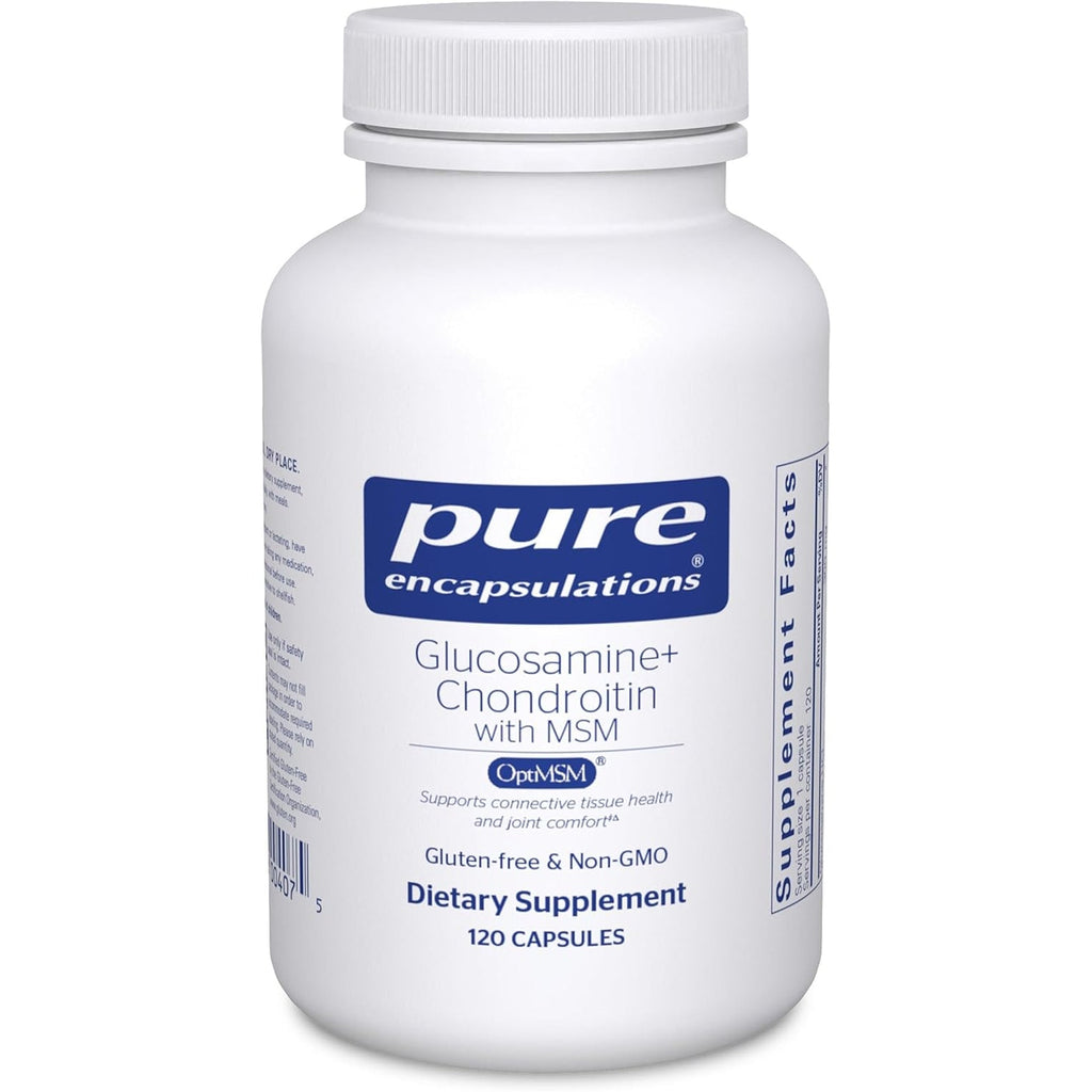 Pure Encapsulations Glucosamine Chondroitin with MSM - Supports Joint Health & Normal Cartilage Formation* - Maintains Enzyme Activity - Gluten-Free & Non-Gmo - 120 Capsules