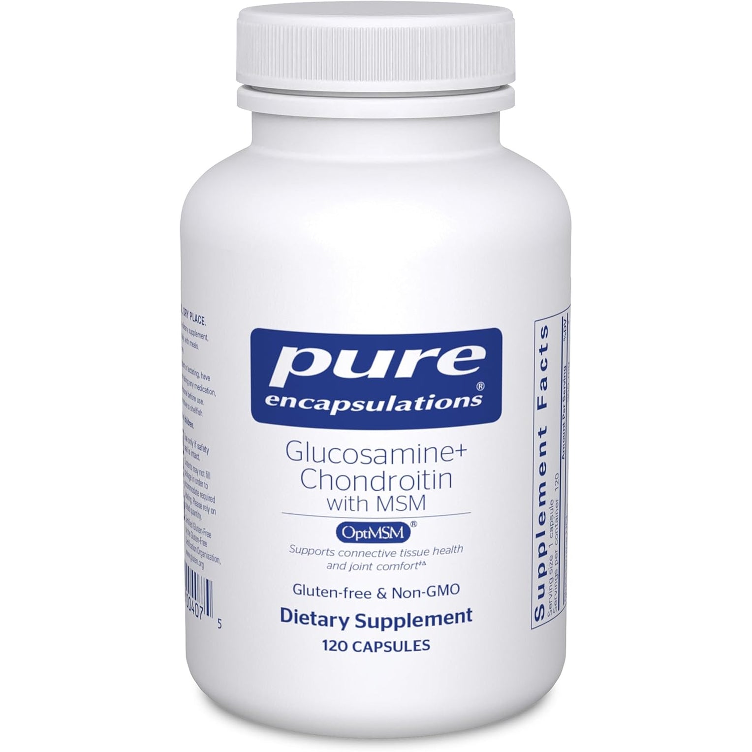 Pure Encapsulations Glucosamine Chondroitin with MSM - Supports Joint Health & Normal Cartilage Formation* - Maintains Enzyme Activity - Gluten-Free & Non-Gmo - 120 Capsules