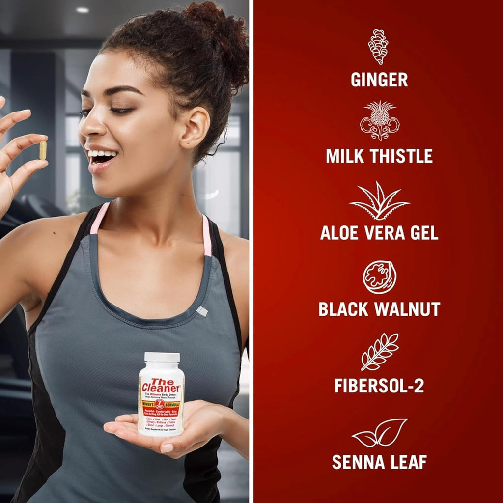 Century Systems the Cleaner Detox, Powerful 7-Day Complete Internal Cleansing Formula for Women, Support Digestive Health, 52 Vegetarian Capsules
