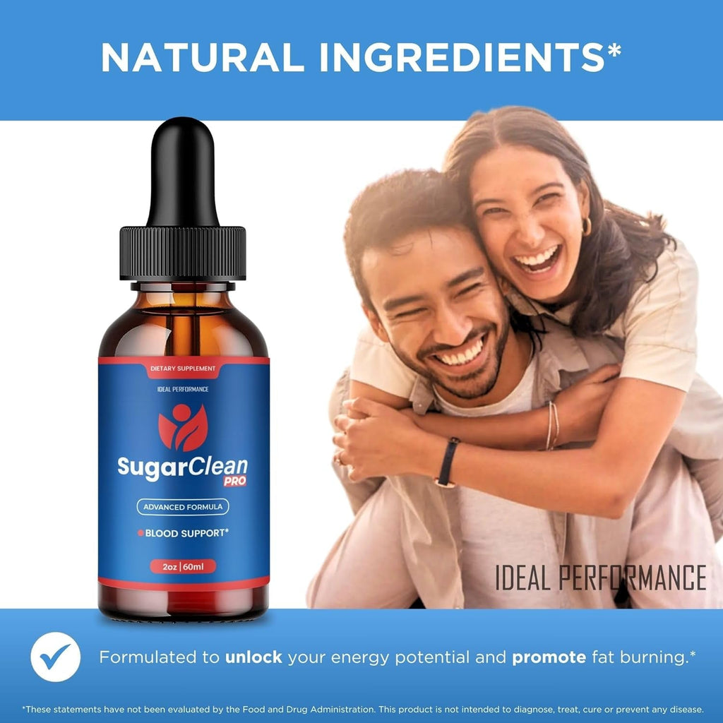 Sugar Clean Pro Drops, Official Sugarclean Pro Advanced Blood Formula Supplement - Maximum Strength, All Natural Healthy Circulation & Stable Levels, Sugarcleanpro Health Support Reviews (1 Pack)