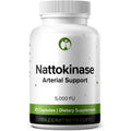 Nattokinase 5000FU Arterial Support - Targets Plaque | Third Party Tested Verified Quality | 30 Vegetarian Capsules | Non-Gmo, Gluten Free, Vegan Friendly | Natural Ingredients Health Supplement (30)