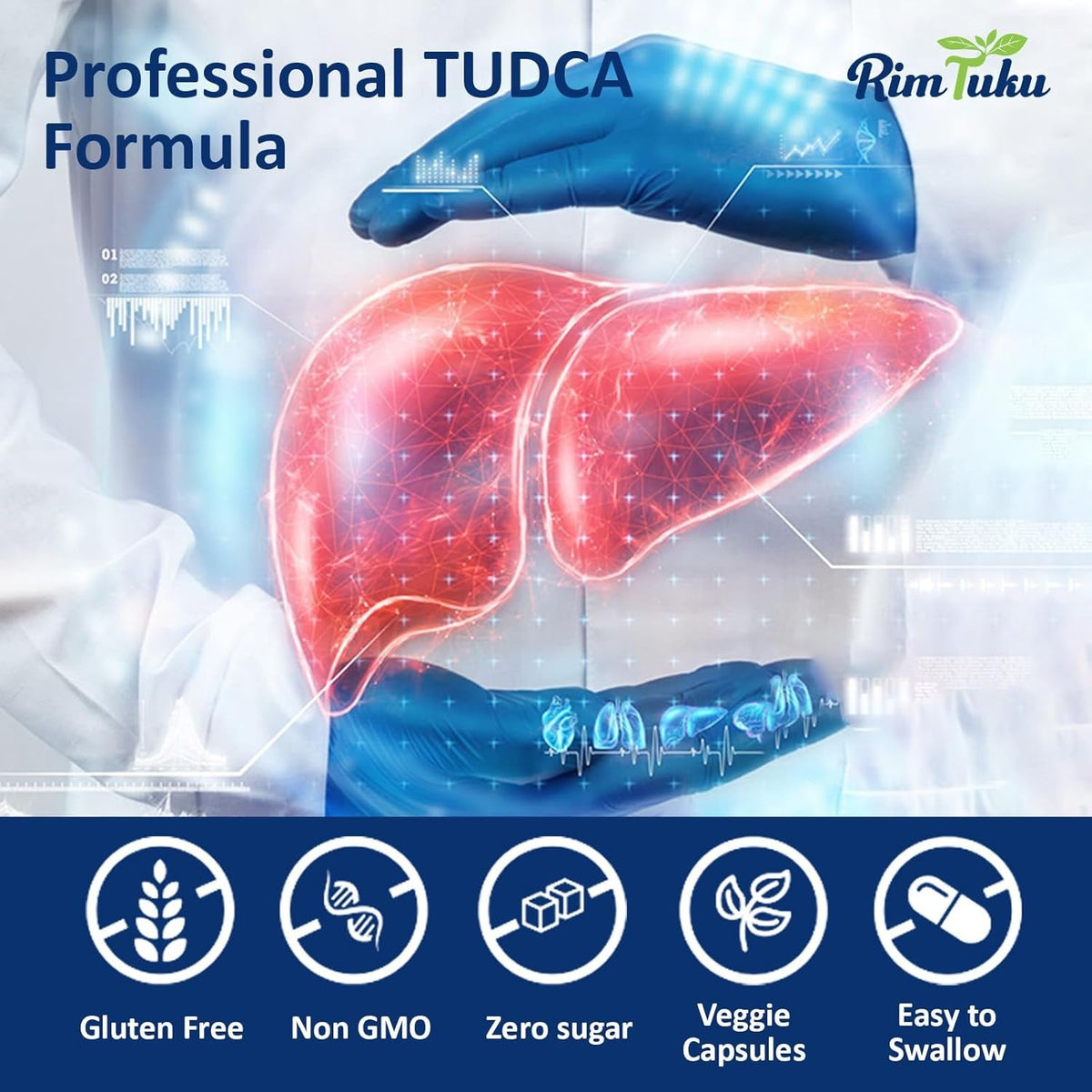 2500MG TUDCA Supplement - Bile Salts Liver Detox & Cleanse and Gallbladder Clease Health Formula Live Supplement 60 Capsules