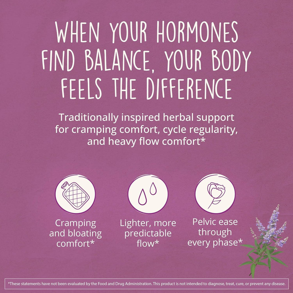 Happy Healthy Hippie Hormone Balance for Women — PMS Support & PMDD, Mood, Cycle Regularity — Chasteberry Supplements with Maca, Dong Quai, Black Cohosh — Vegan, Non-Gmo, 60 Capsules