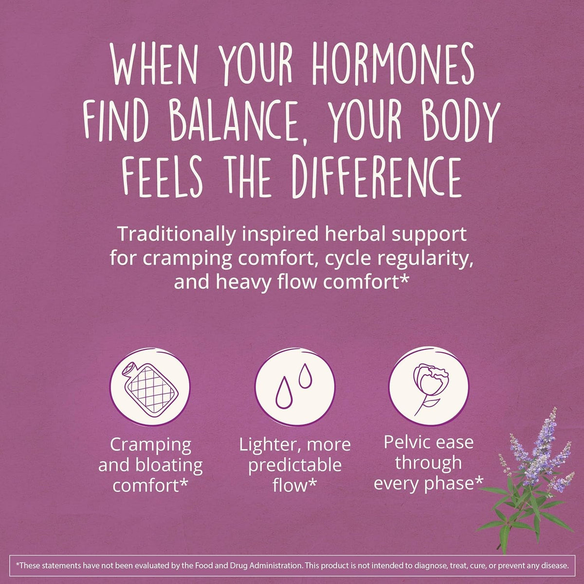 Happy Healthy Hippie Hormone Balance for Women — PMS Support & PMDD, Mood, Cycle Regularity — Chasteberry Supplements with Maca, Dong Quai, Black Cohosh — Vegan, Non-Gmo, 60 Capsules