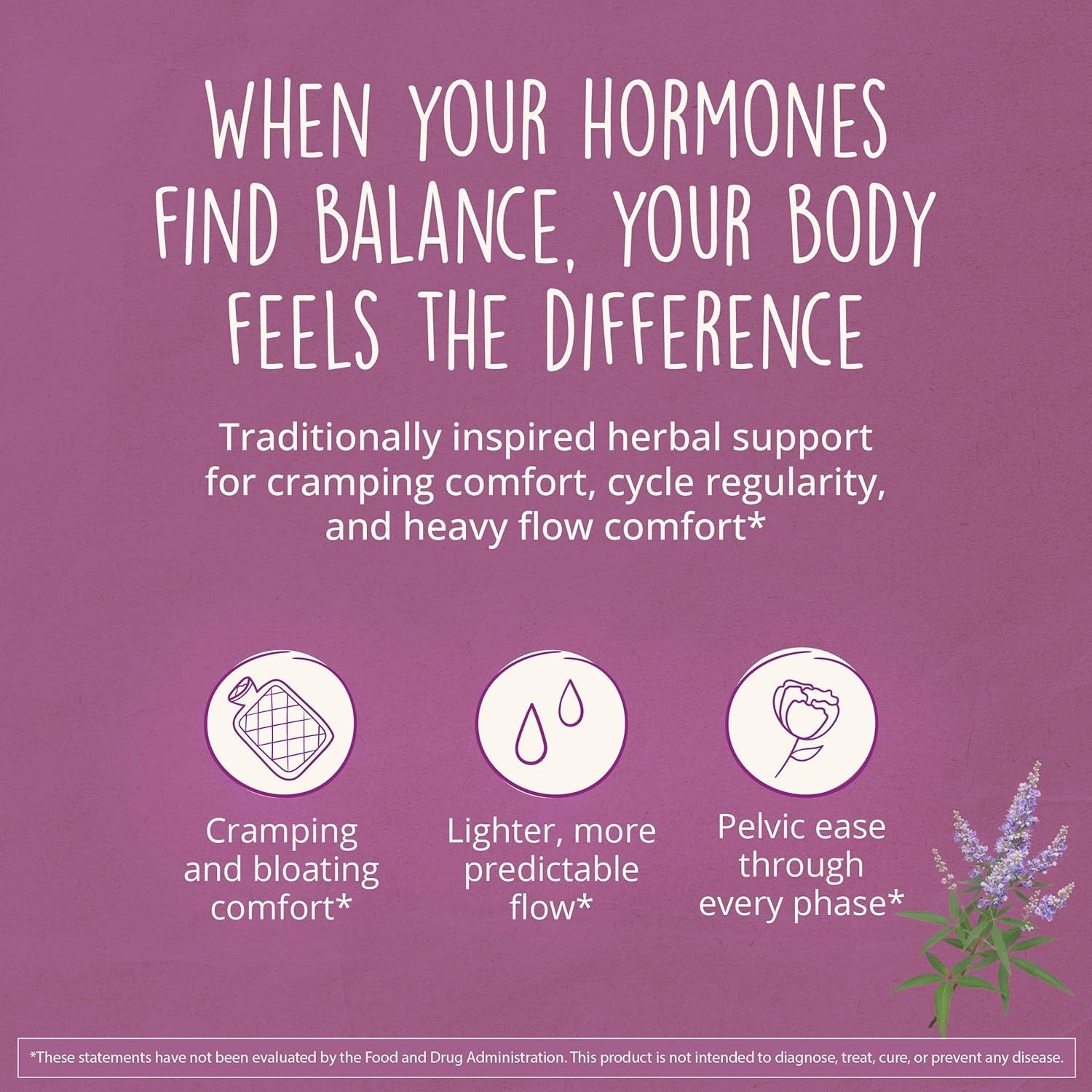 Happy Healthy Hippie Hormone Balance for Women — PMS Support & PMDD, Mood, Cycle Regularity — Chasteberry Supplements with Maca, Dong Quai, Black Cohosh — Vegan, Non-Gmo, 60 Capsules