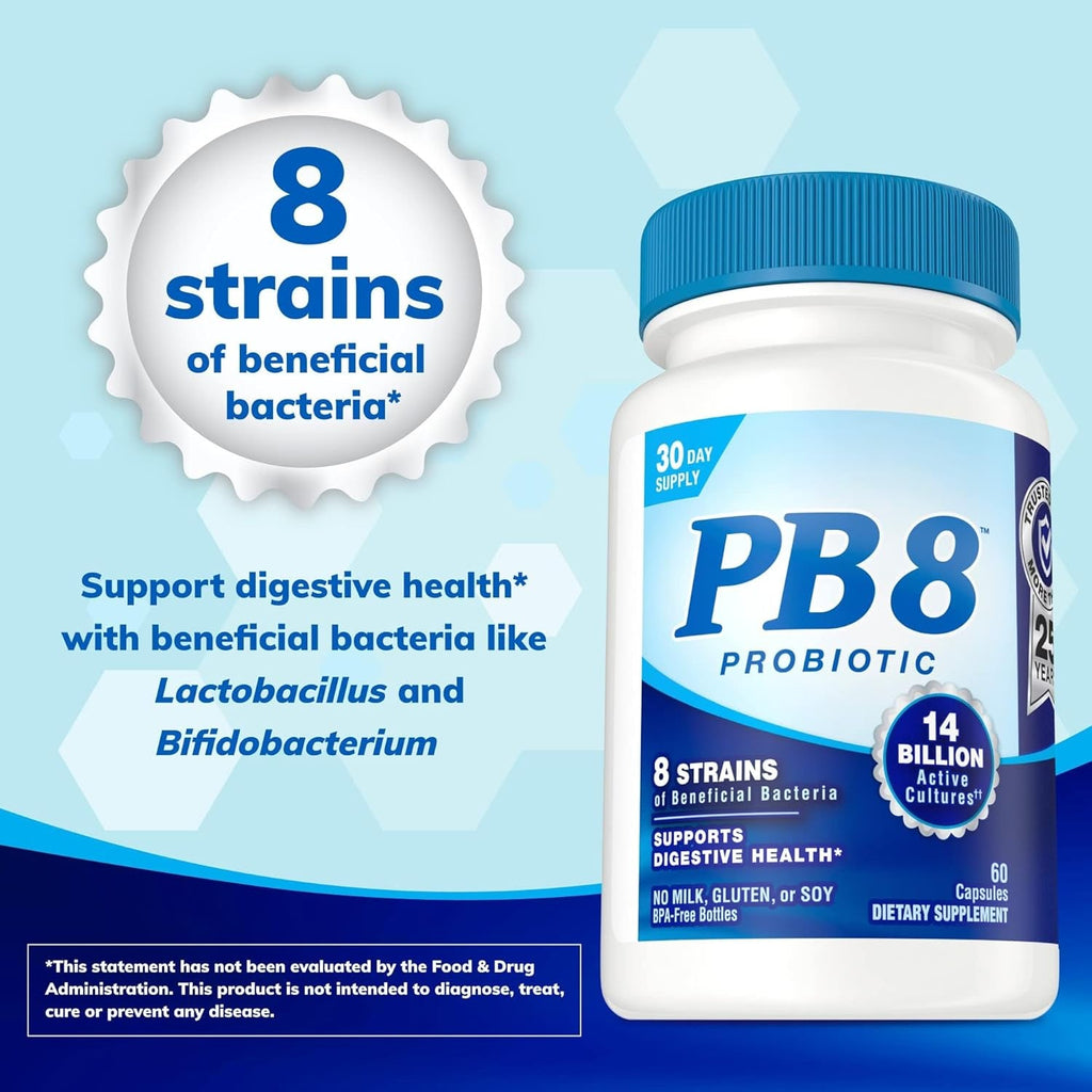 Nutrition Now PB 8 Probiotic Acidophilus for Life* Vegetarian Dietary Supplement for Men and Women, 120 Count
