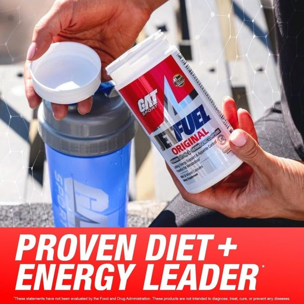GAT SPORT Jetfuel Original - Weight Loss Supplement, Energy Booster, Fat Burner, Appetite Suppressant (144 Capsules)