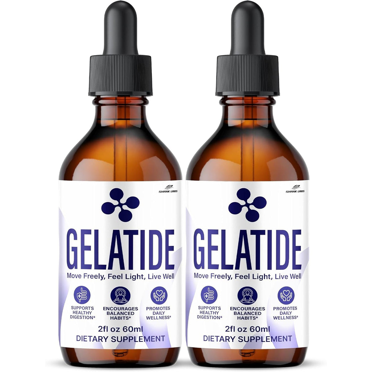 Gelatide Drops, Maximum Potency Supplement, Gela Tide Liquid Extract Advanced Premium Formula, All Natural for Men and Women 60 ML (2)