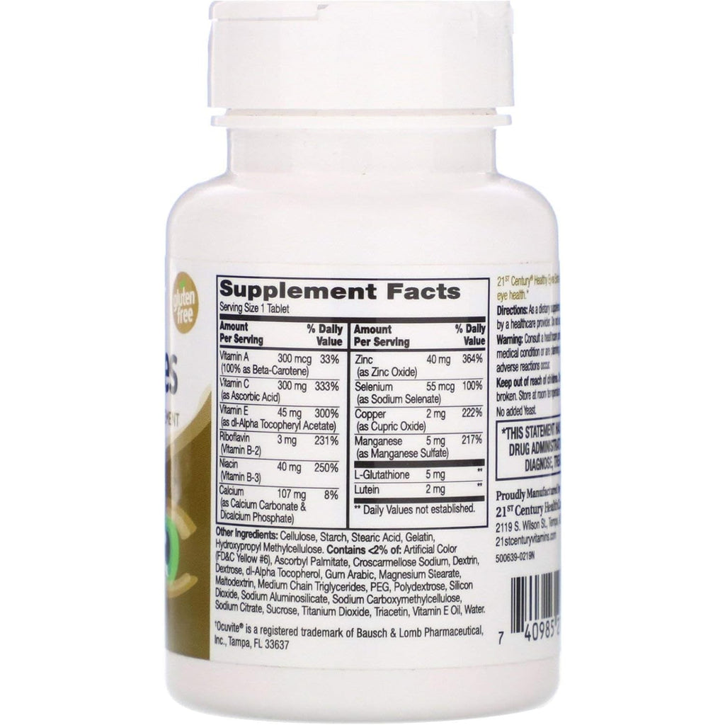 21St Century Healthcare, Eyes Extra Tablets, 36 Count,27418