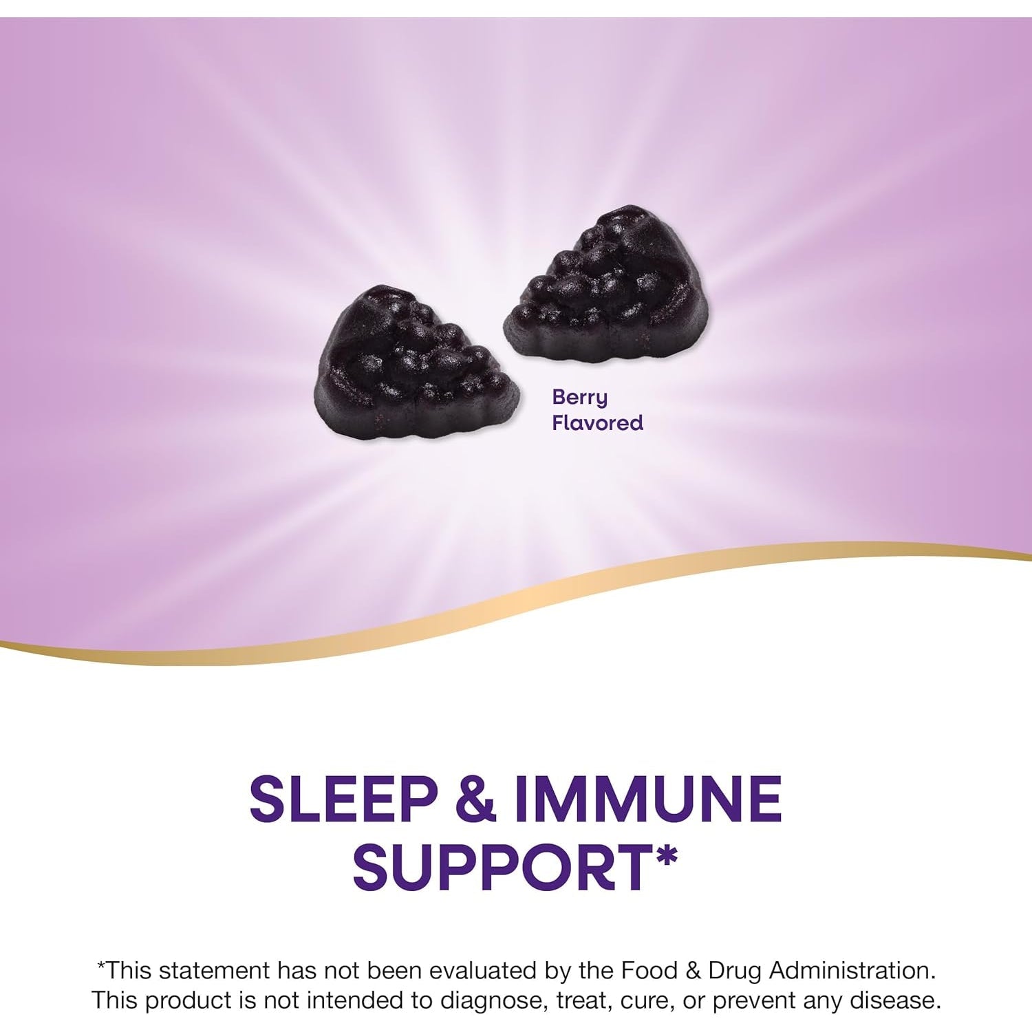 Nature'S Way Sambucus Sleep + Immune* Elderberry Gummies, Sleep Support for Adults and Immune Support*, with Melatonin, Vitamin C, L-Theanine, Zinc, 50 Gummies (Packaging May Vary)