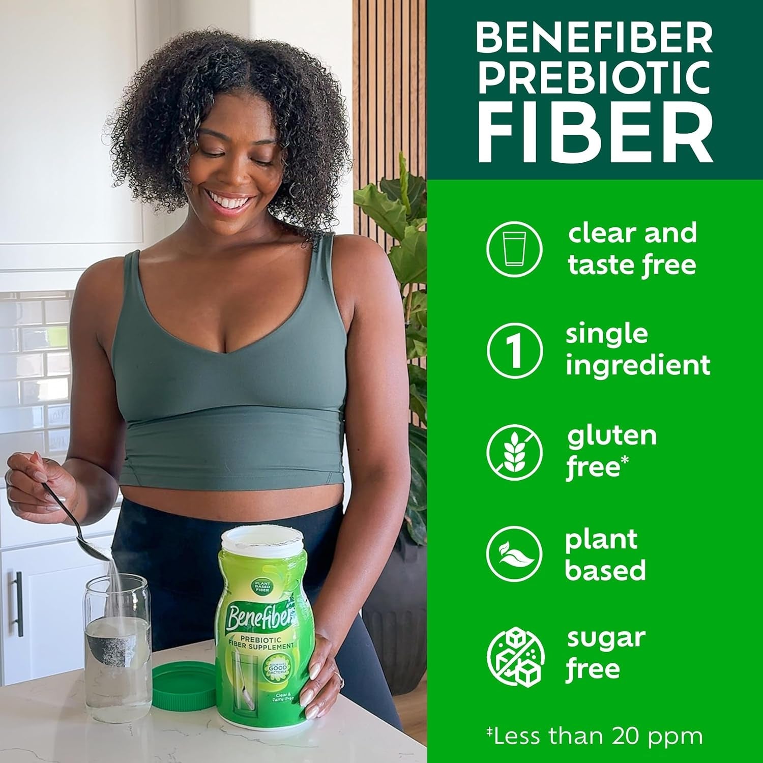 Benefiber Daily Prebiotic Fiber Supplement Powder for Digestive Health, Unflavored -124 Teaspoons (8.7 Ounces)