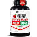 Healthfare Apple Cider Vinegar Capsules with the Mother | 3200Mg Raw, Organic & Unfiltered ACV | 150 Vegan Pills | Maximum Strength Supplement for Detox & Digestion | Non-Gmo, Gluten-Free, Made in USA
