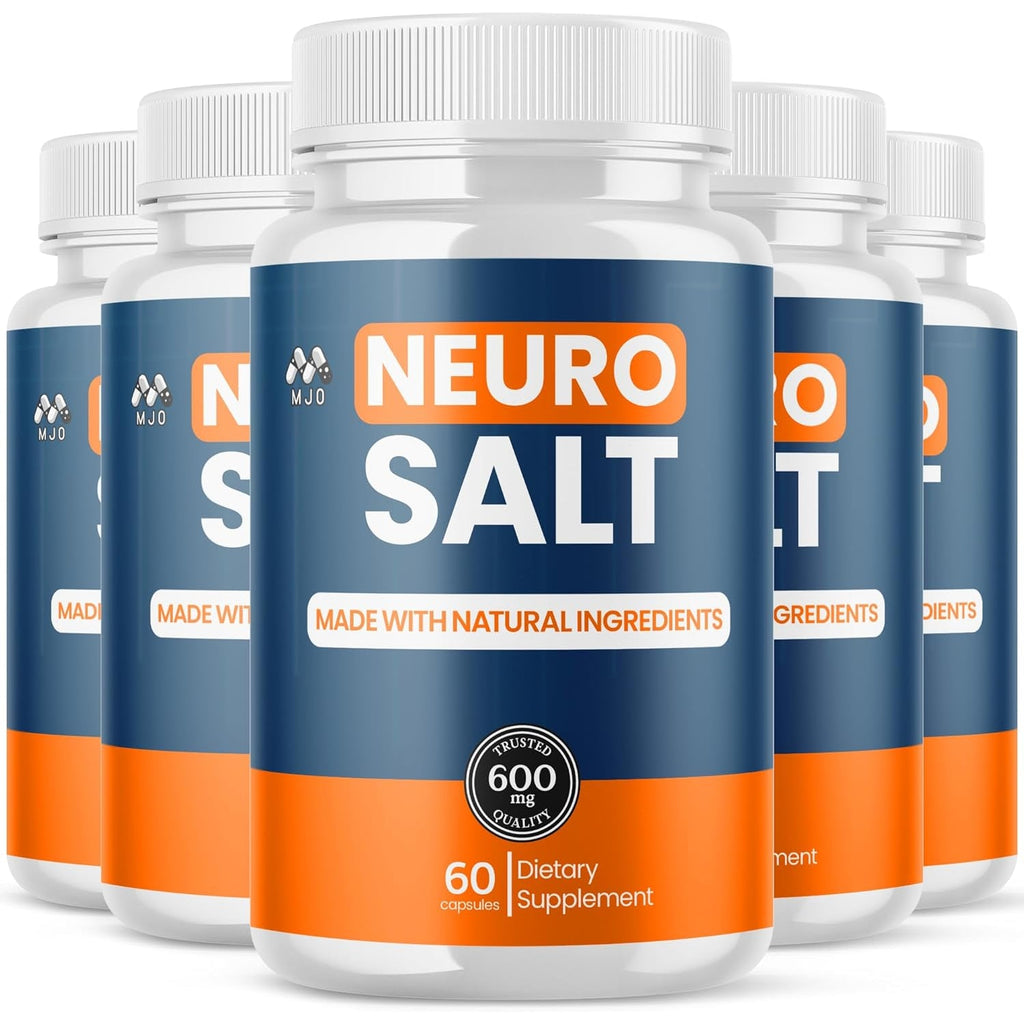 (5 Pack) Neuro Salt Capsules, Neurosalt Pills with All Natural Ingredients, Advanced Neuro Salt Capsules Overall Health and Wellness Supplement Formula with Max Strength Multivitamin (300 Capsules)