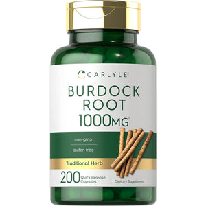 Carlyle Burdock Root | 200 Capsules | Non-Gmo and Gluten Free Formula | Traditional Herb Supplement | Arctium Lappa Extract