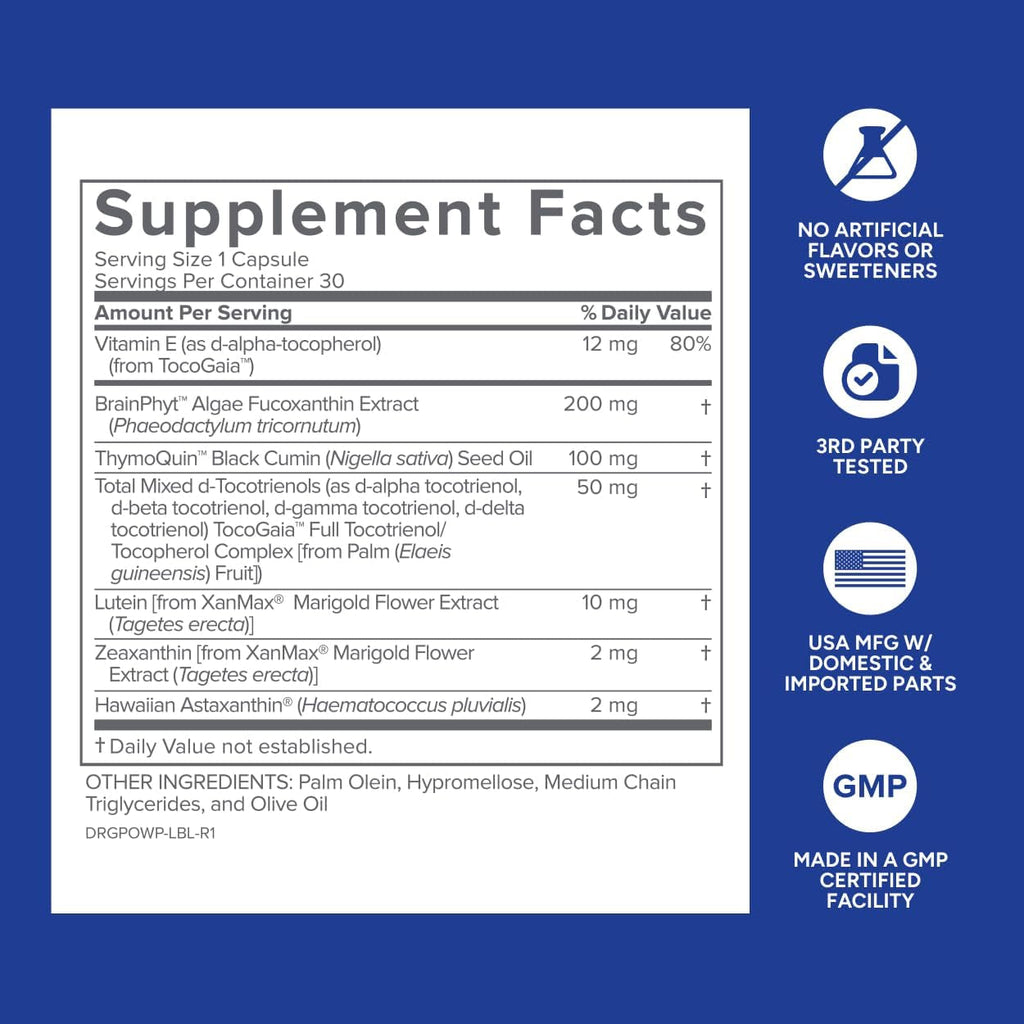 Gundry MD Power Phenols Brain Health Supplement for Cognition, Focus, Motivation, Productivity, and Energy - (30 Servings)
