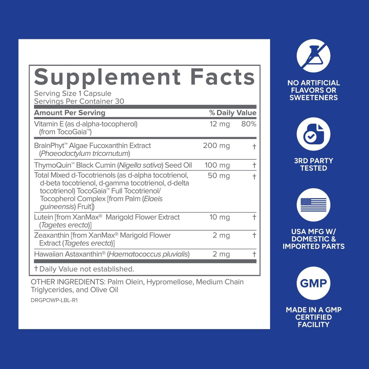Gundry MD Power Phenols Brain Health Supplement for Cognition, Focus, Motivation, Productivity, and Energy - (30 Servings)