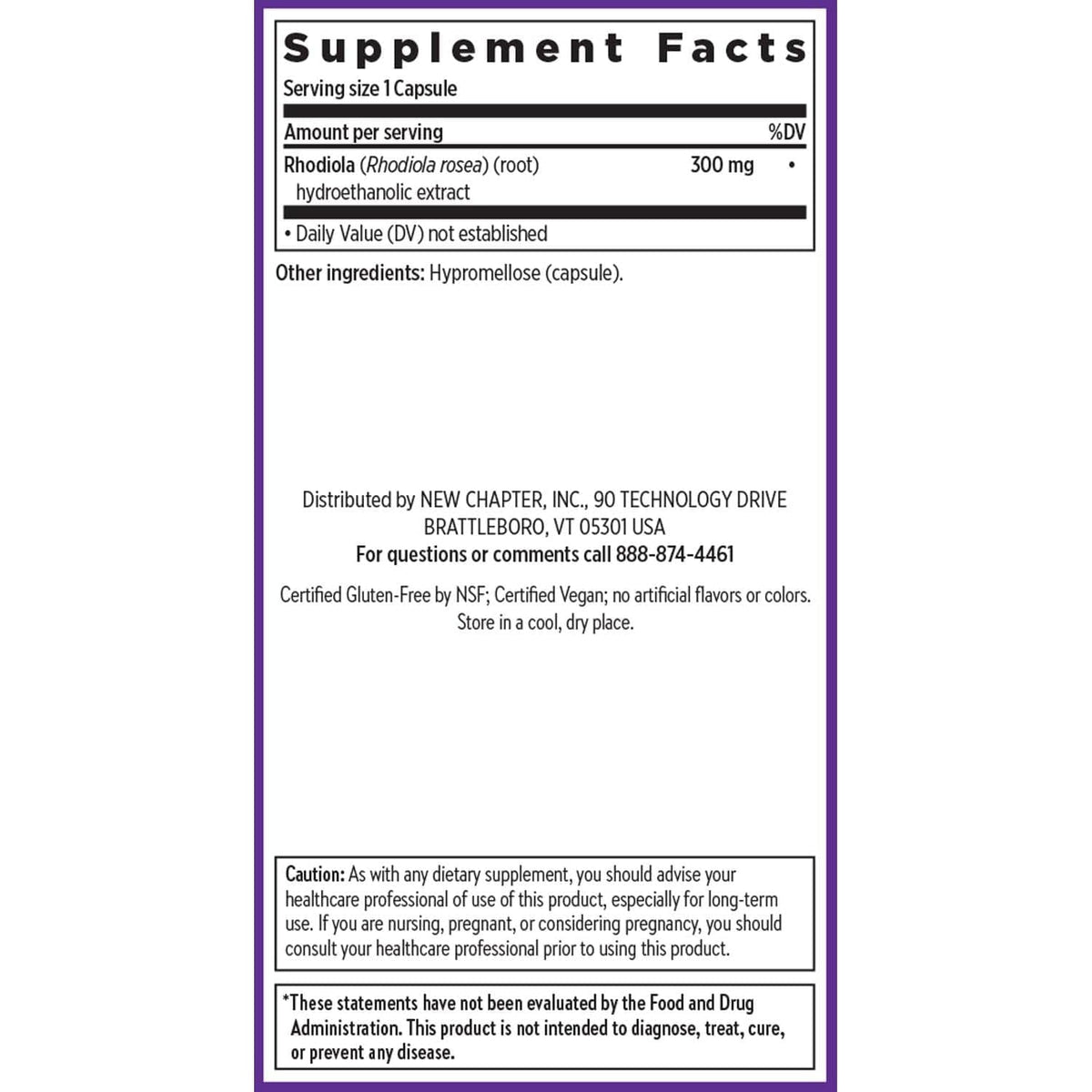 New Chapter Rhodiola Force 300Mg with Potent Vegan Rhodiola for Mental Focus & Stamina, Endurance + Mood Support + Stress Adaptogen + Non-Gmo Ingredients - 30 Count