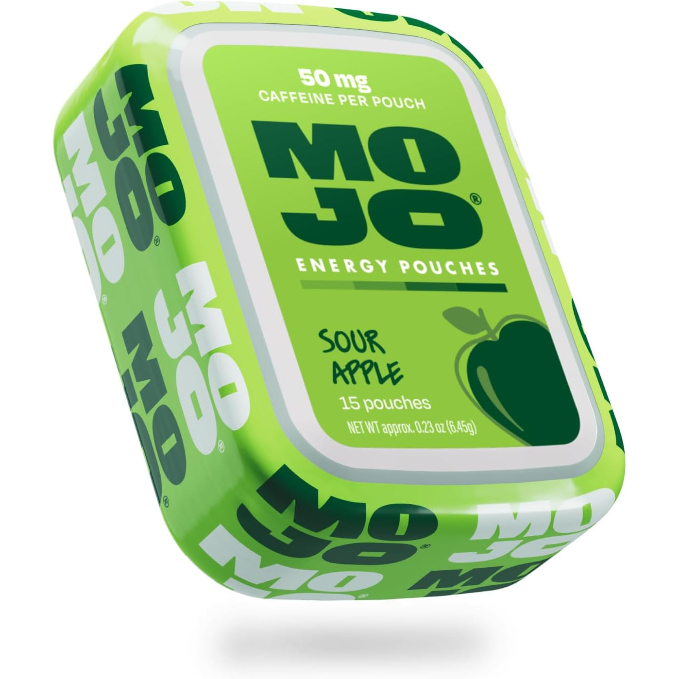 MOJO Energy Pouches Sour Apple Flavor, 50 Mg per Caffeine Pouch, 15 Pouches, Single Pack