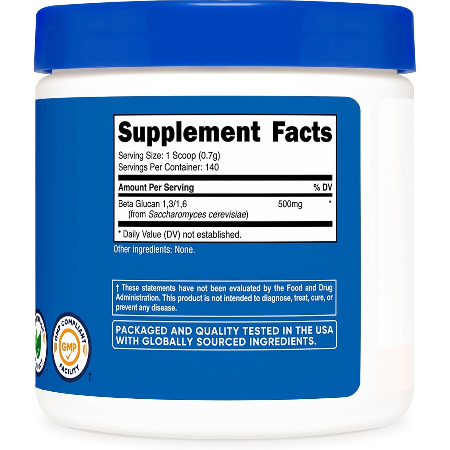Nutricost Beta Glucan Powder 100 Grams - 1,3/1,6 - Non GMO