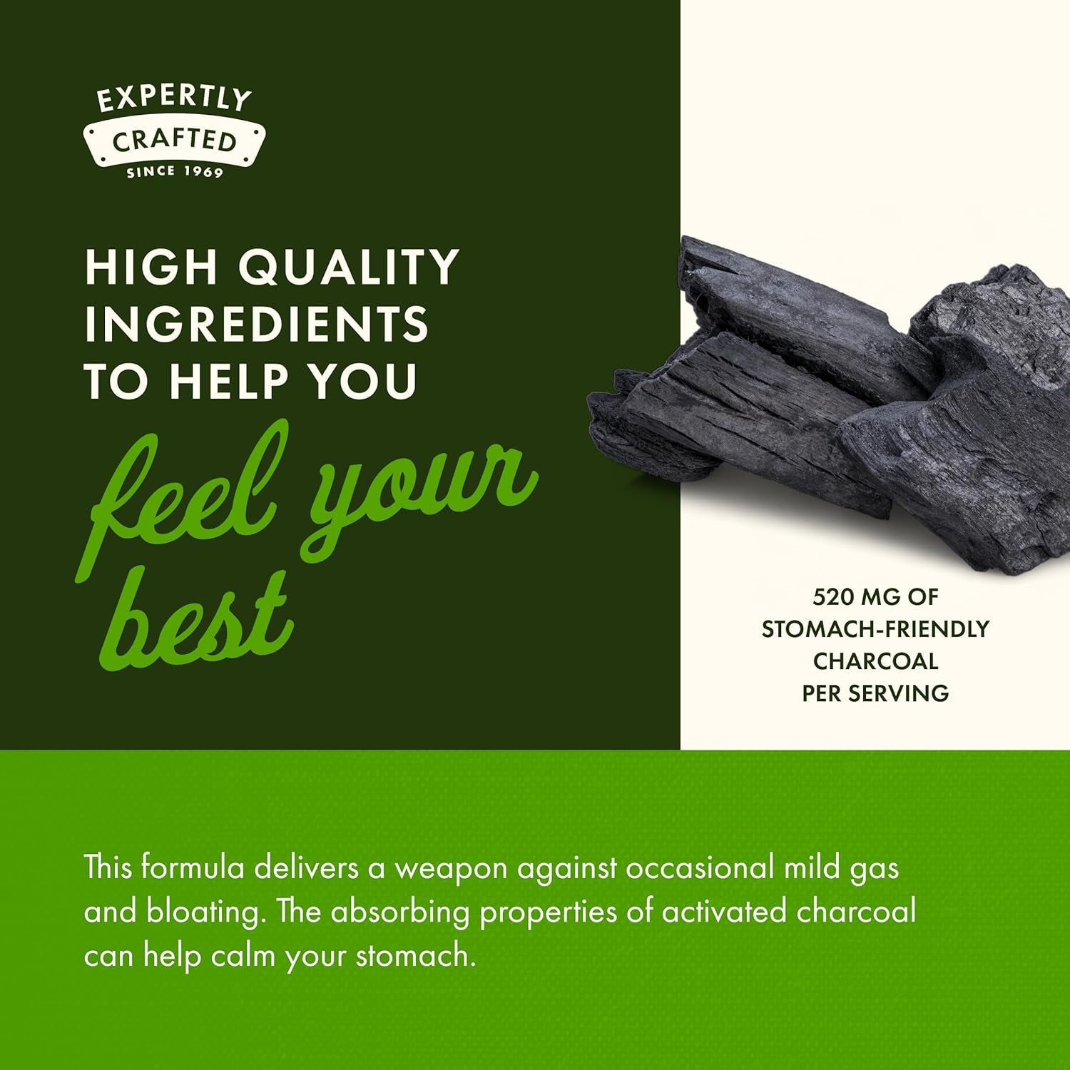 Swanson Activated Charcoal Digestive Support Supplement for Digestive-Comfort-Seeking Adults - 260 Mg per Capsule (120 Capsules, 520 Mg per Serving)