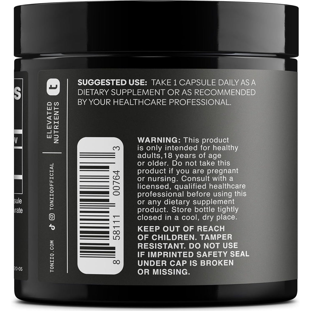 Toniiq 99%+ 20Mg Supplement - Ultra High Purity PQQ 20Mg Concentrated Formula - PQQ 20 Mg 120 Capsules - Pyrroloquinoline Quinone Supplement - 1 Capsule Serving - Vegetarian Capsules