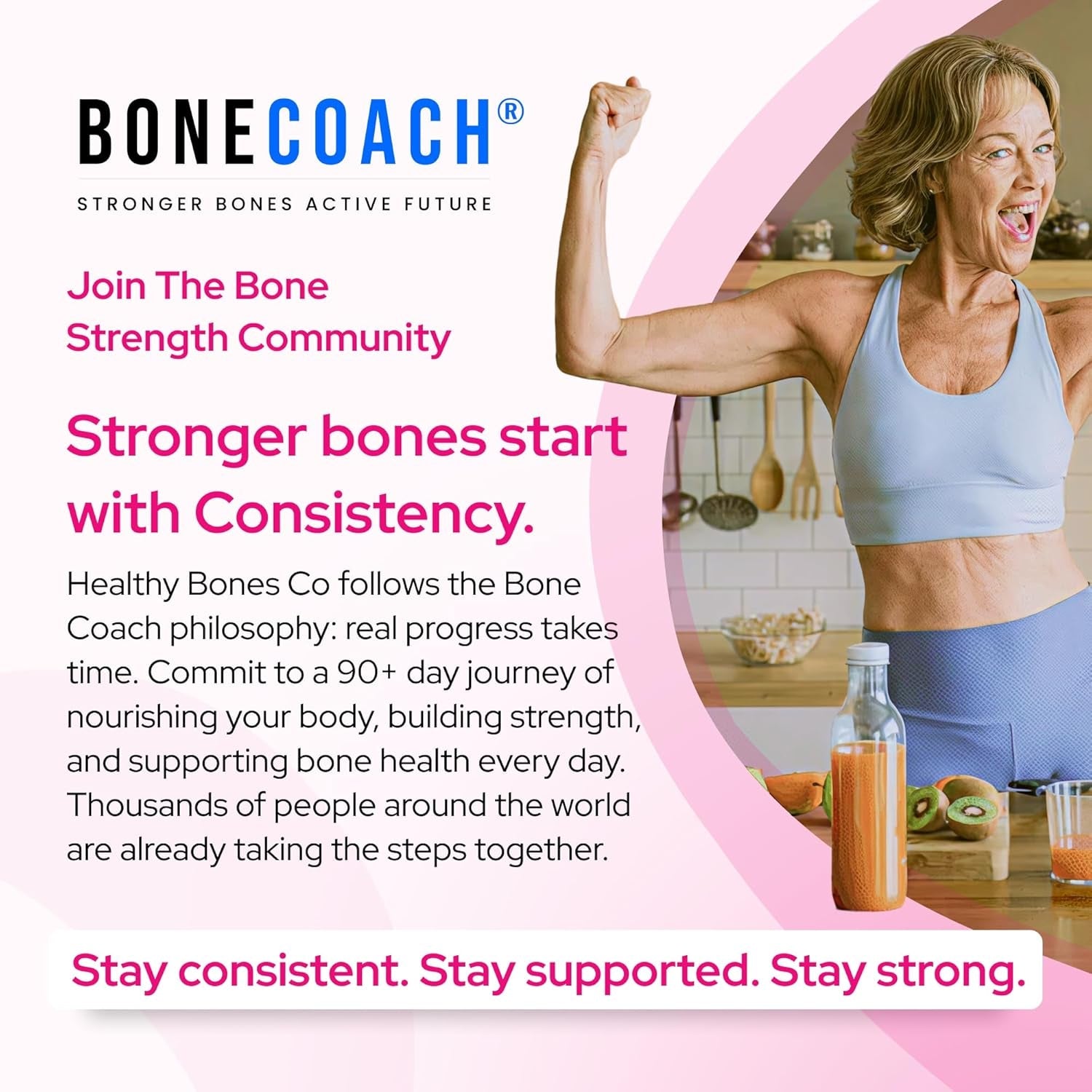 FORTIBONE Collagen Peptides Essential Bone Builder Hydrolyzed Collagen Powder for Women & Men, Clinically-Supported for Bone Strength & Density, Gluten Free & Dairy Free - Unflavored (30 Servings)