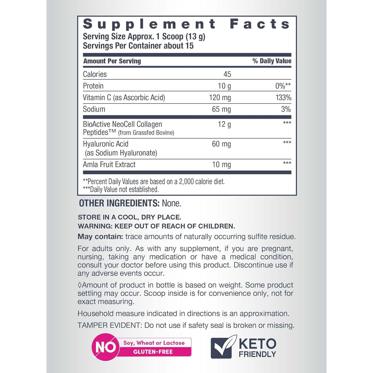 Neocell Collagen Peptides Powder | 6.9 Oz | Unflavored Supplement | with Vitamin C and Hyaluronic Acid | Advanced Formula | Hair, Skin, & Nails | for Women and Men
