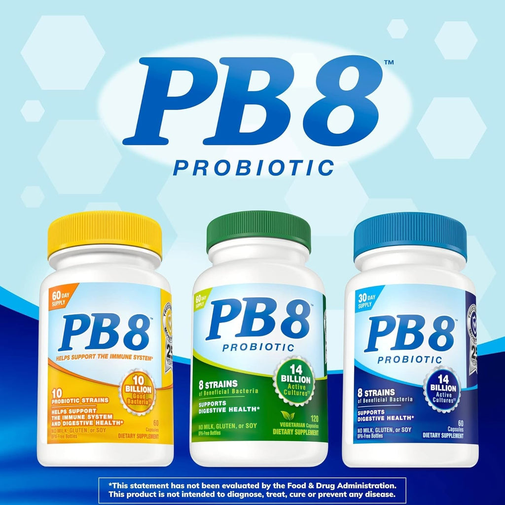 Nutrition Now PB 8 Probiotic Acidophilus for Life* Vegetarian Dietary Supplement for Men and Women, 120 Count