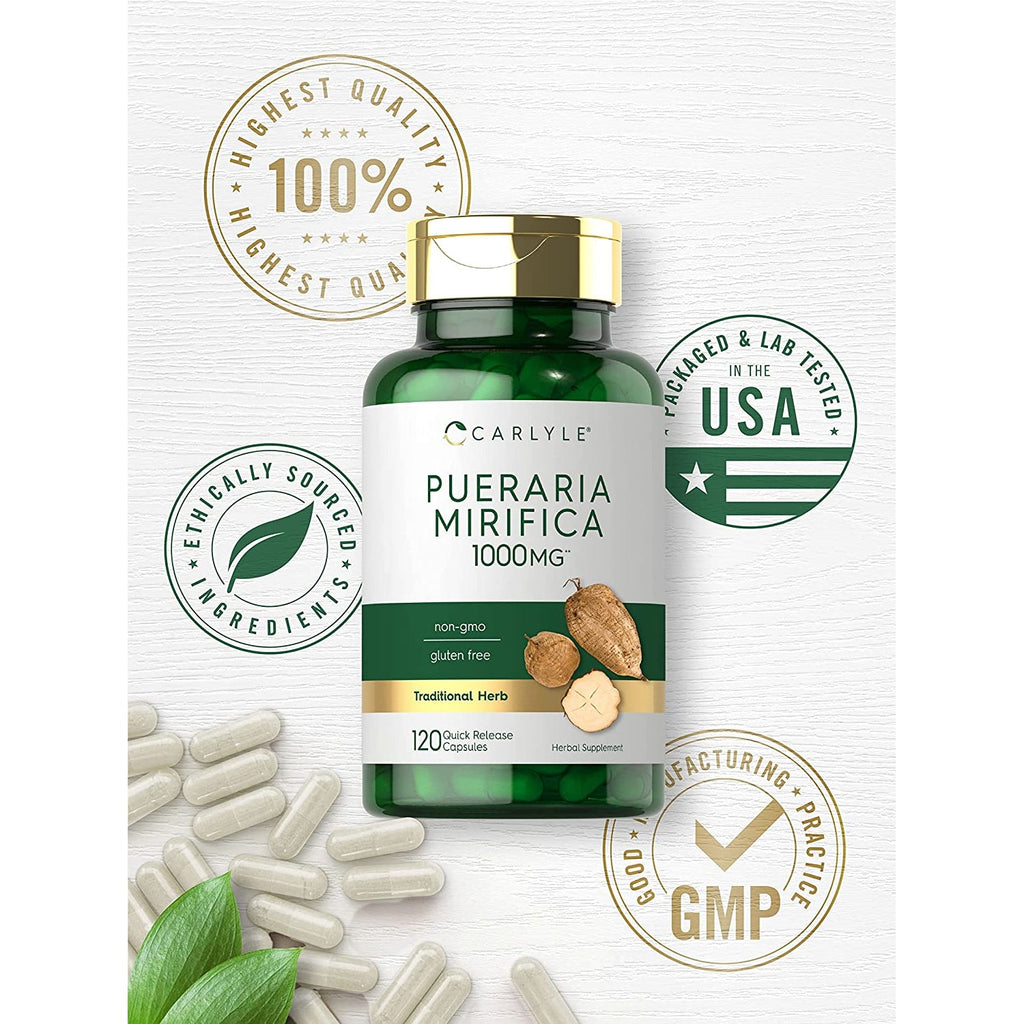Carlyle Pueraria Mirifica Capsules | 120 Count | Root Extract | Non-Gmo & Gluten Free Supplement